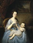 Charles Willson Peale Mrs. David Forman and Child France oil painting artist